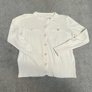 Pearl Button Cream Cardigan
